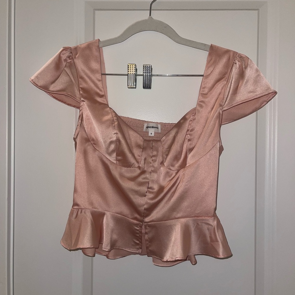 SUPERDOWN Pink Corset Top